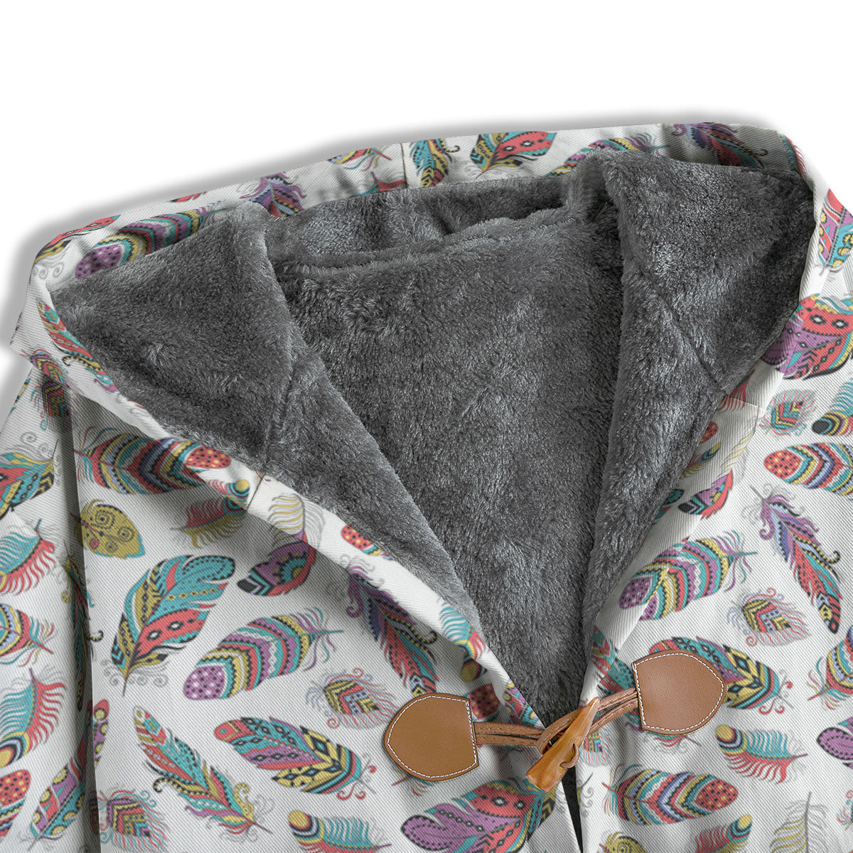Feather Bohemian Print Pattern Men's Windbreaker Jacket-grizzshop