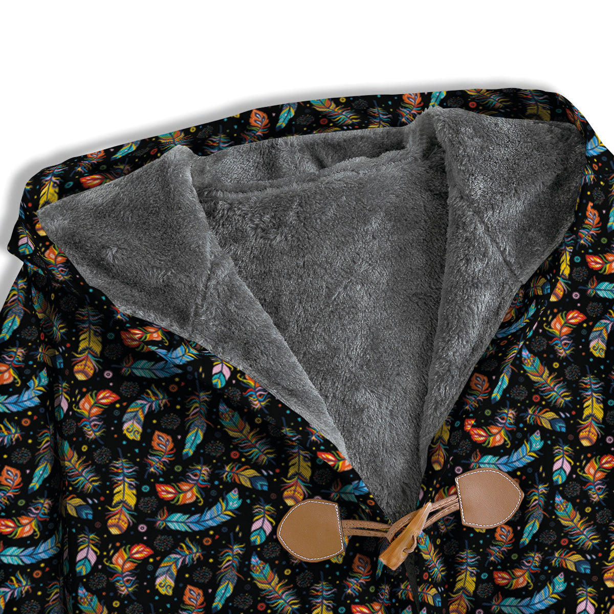 Feather Boho Print Pattern Men's Windbreaker Jacket-grizzshop