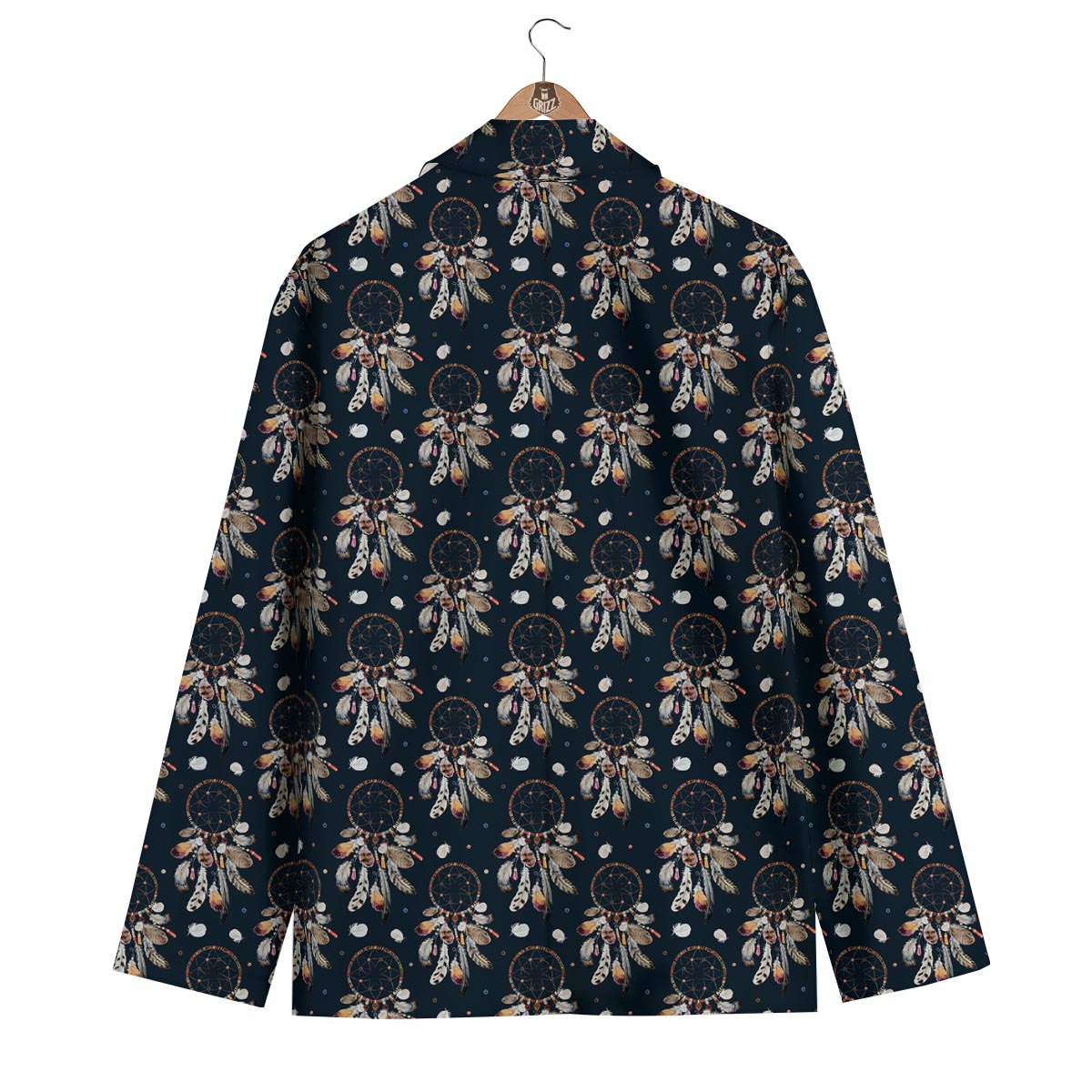 Feather Dream Catcher Boho Men's Blazer-grizzshop