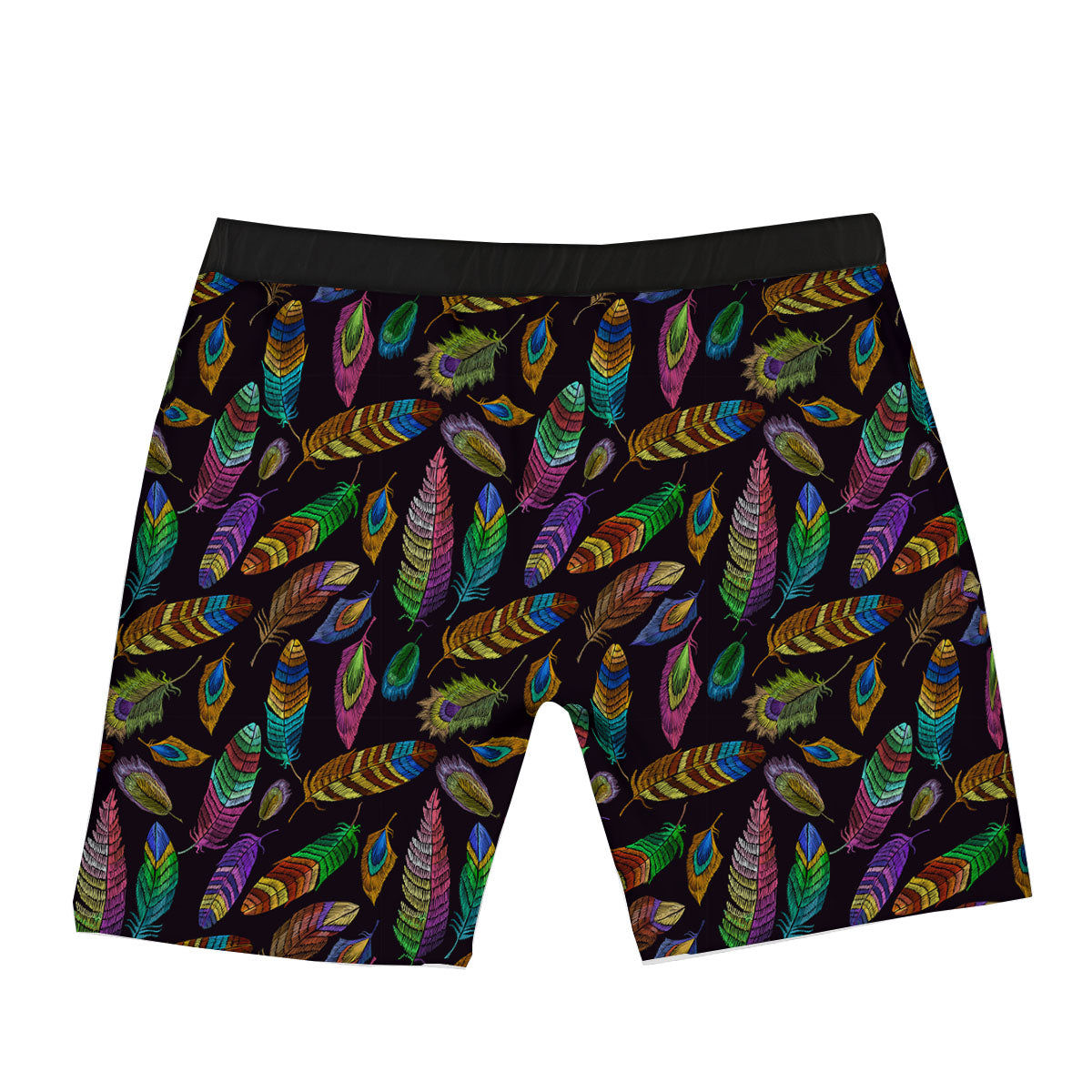 Feather Native Print Pattern Boxer Briefs-grizzshop