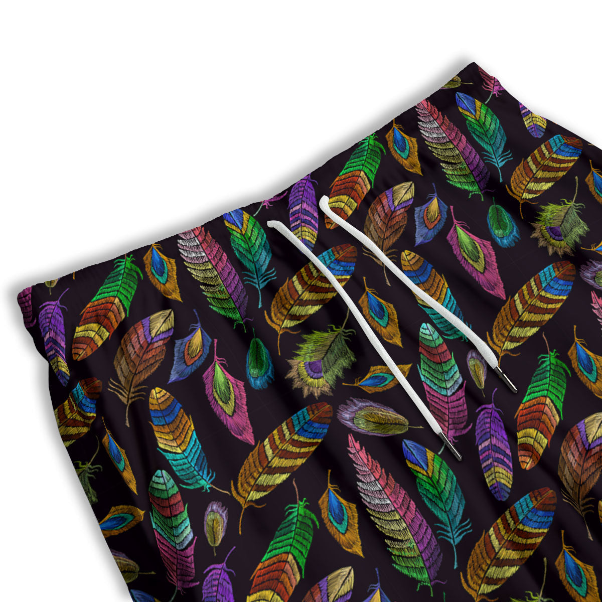 Feather Native Print Pattern Men's Athletic Shorts