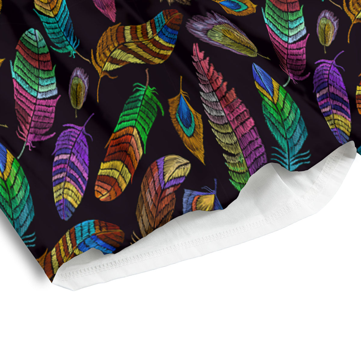 Feather Native Print Pattern Men's Athletic Shorts