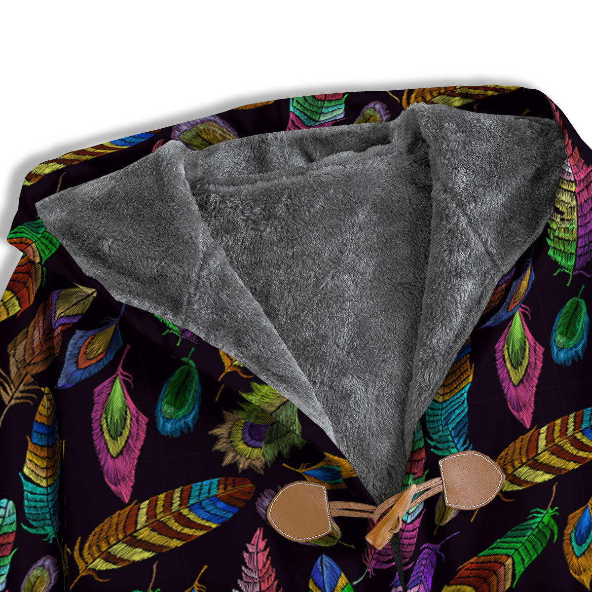 Feather Native Print Pattern Men's Windbreaker Jacket-grizzshop