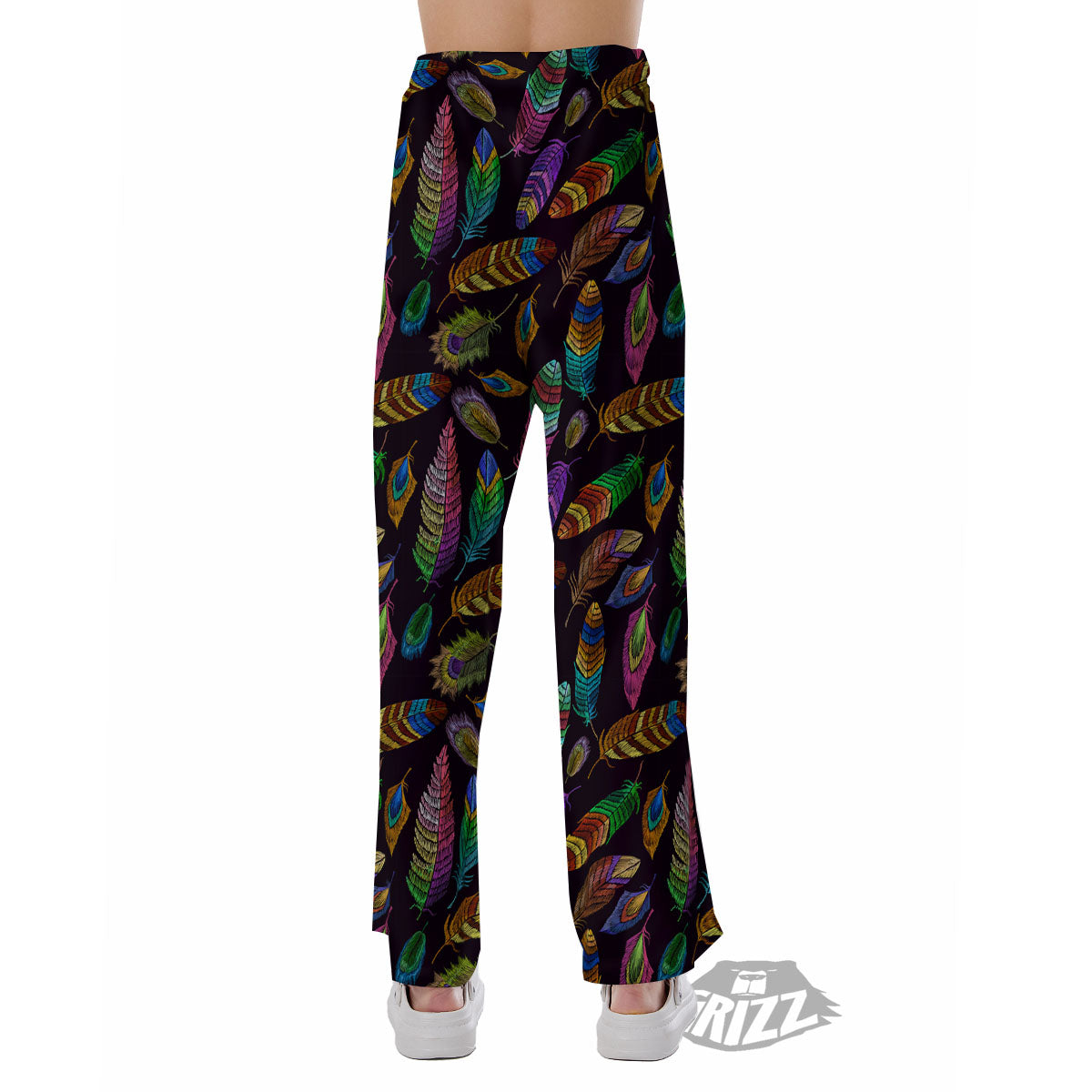 Feather Native Print Pattern Pajama Pants-grizzshop
