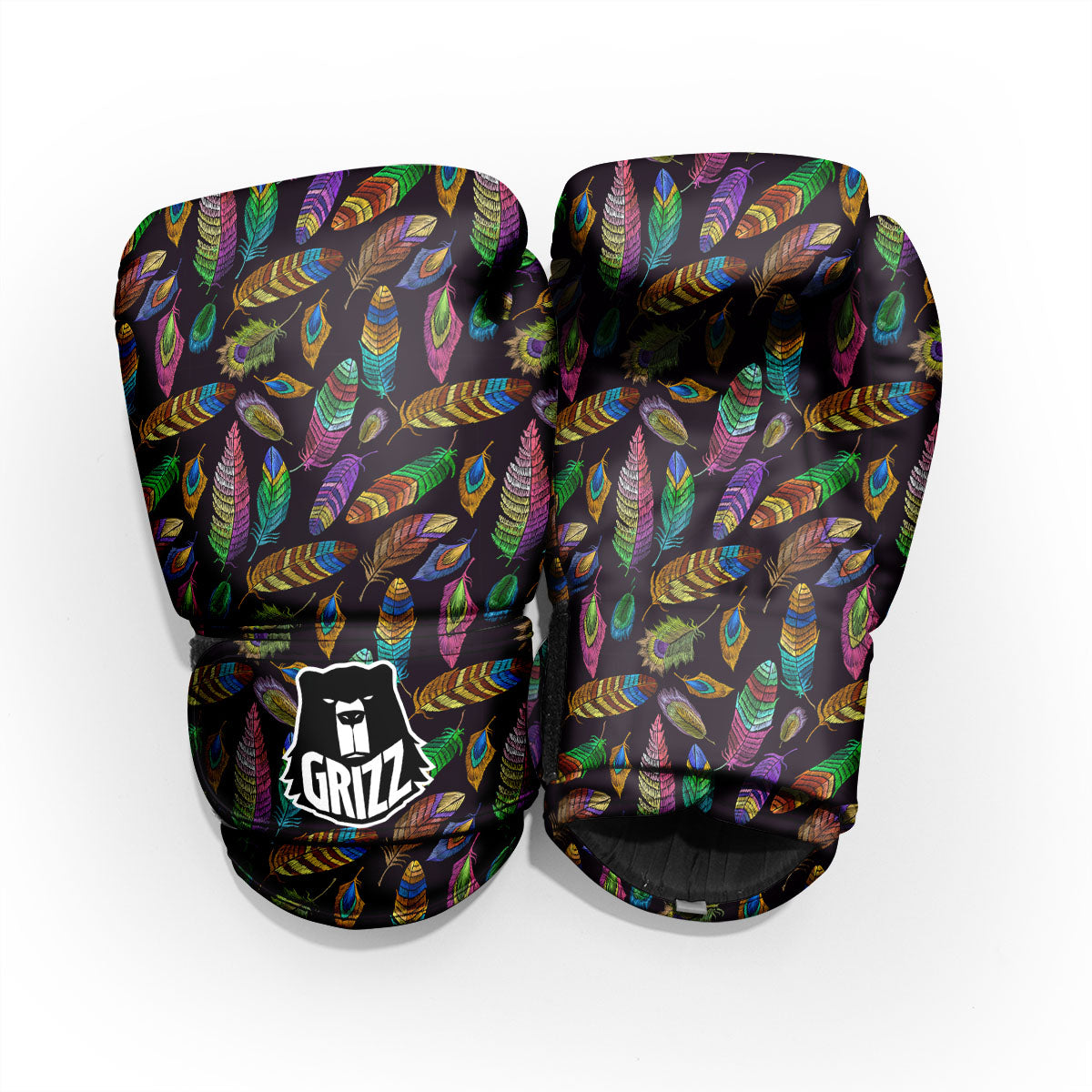 Feather Native Print Pattern Sparring Gloves-grizzshop