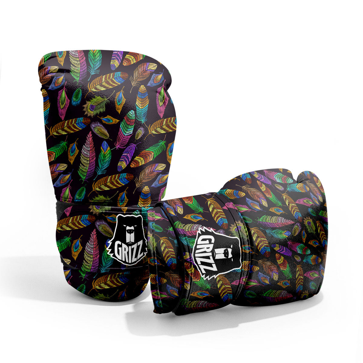 Feather Native Print Pattern Sparring Gloves-grizzshop