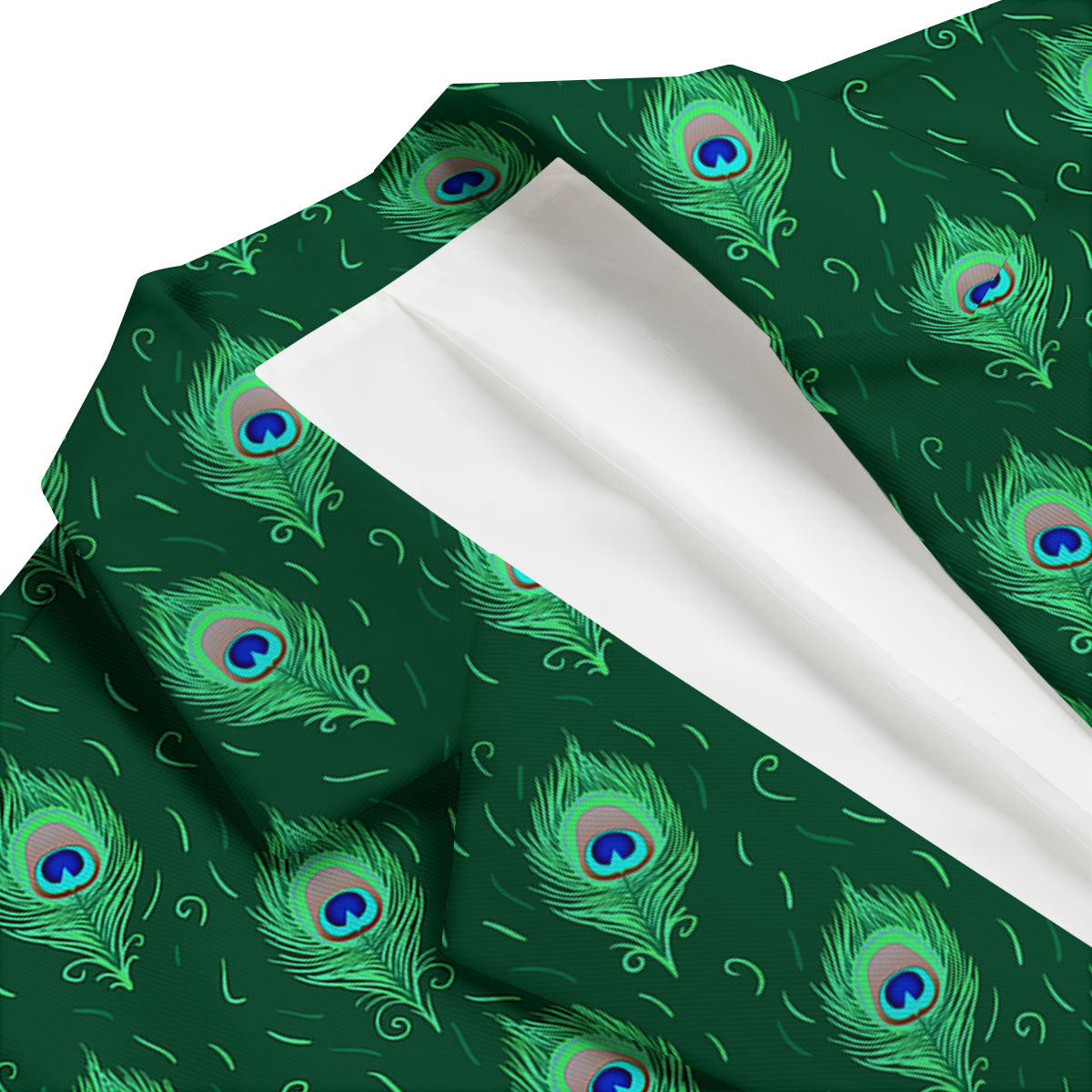 Feather Peacock Print Pattern Men's Blazer-grizzshop