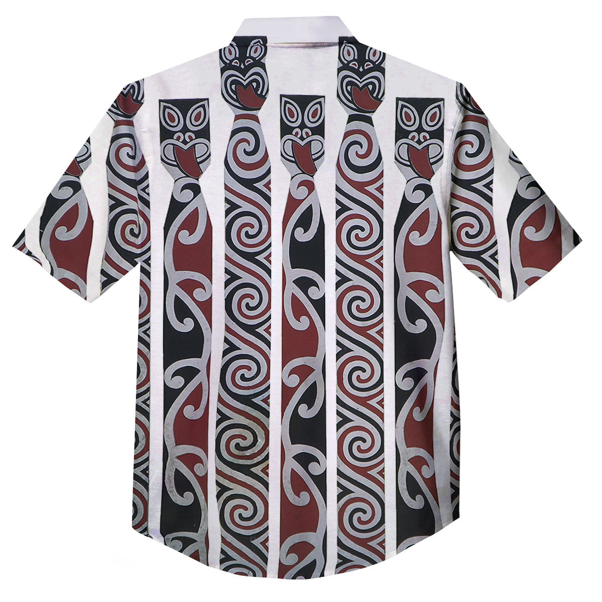 Fence Maori Print Button Up Shirt-grizzshop