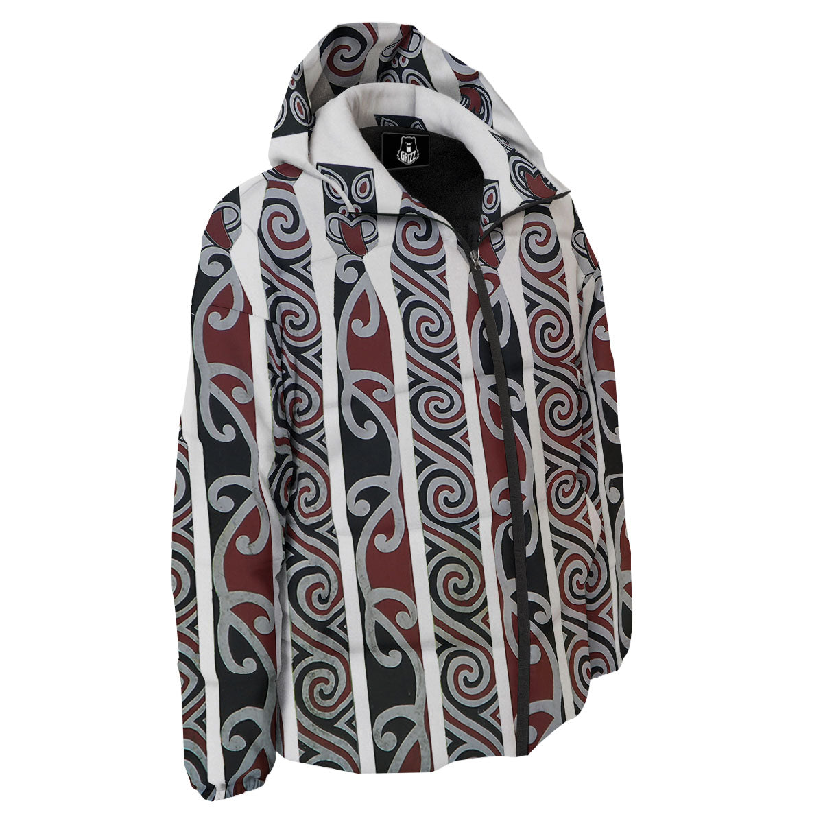 Fence Maori Print Down Jacket-grizzshop