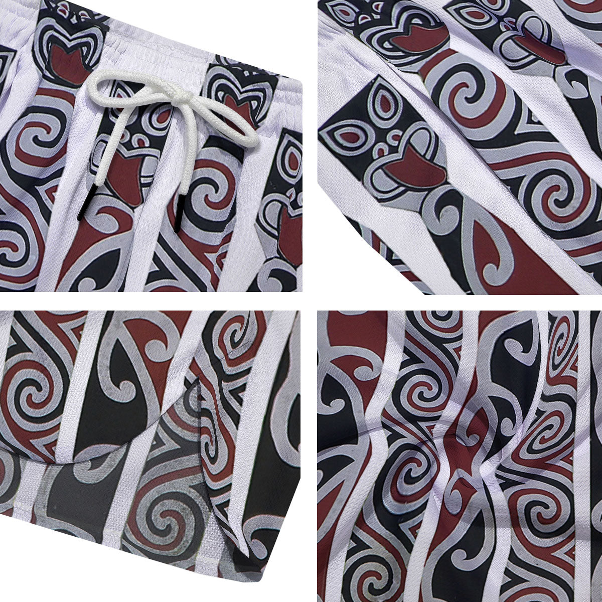 Fence Maori Print Men's Running Shorts-grizzshop