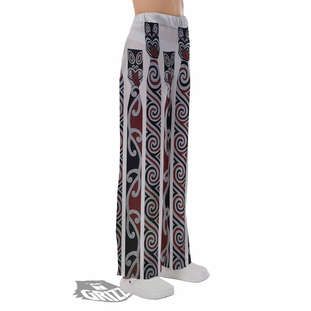 Fence Maori Print Pajama Pants-grizzshop