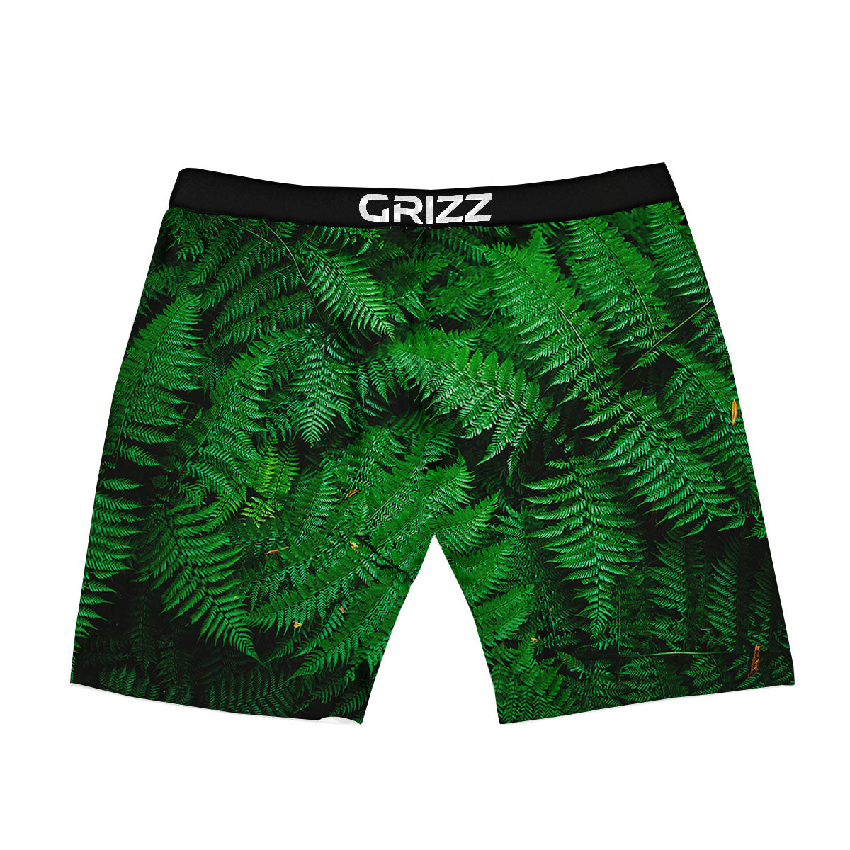 Fern Leaf Green Print Boxer Briefs-grizzshop