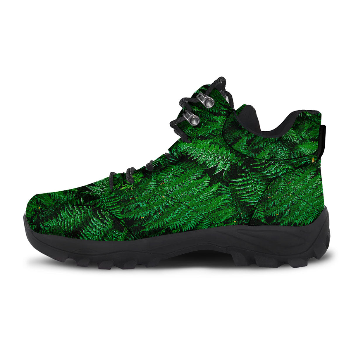 Fern Leaf Green Print Hiking Shoes-grizzshop