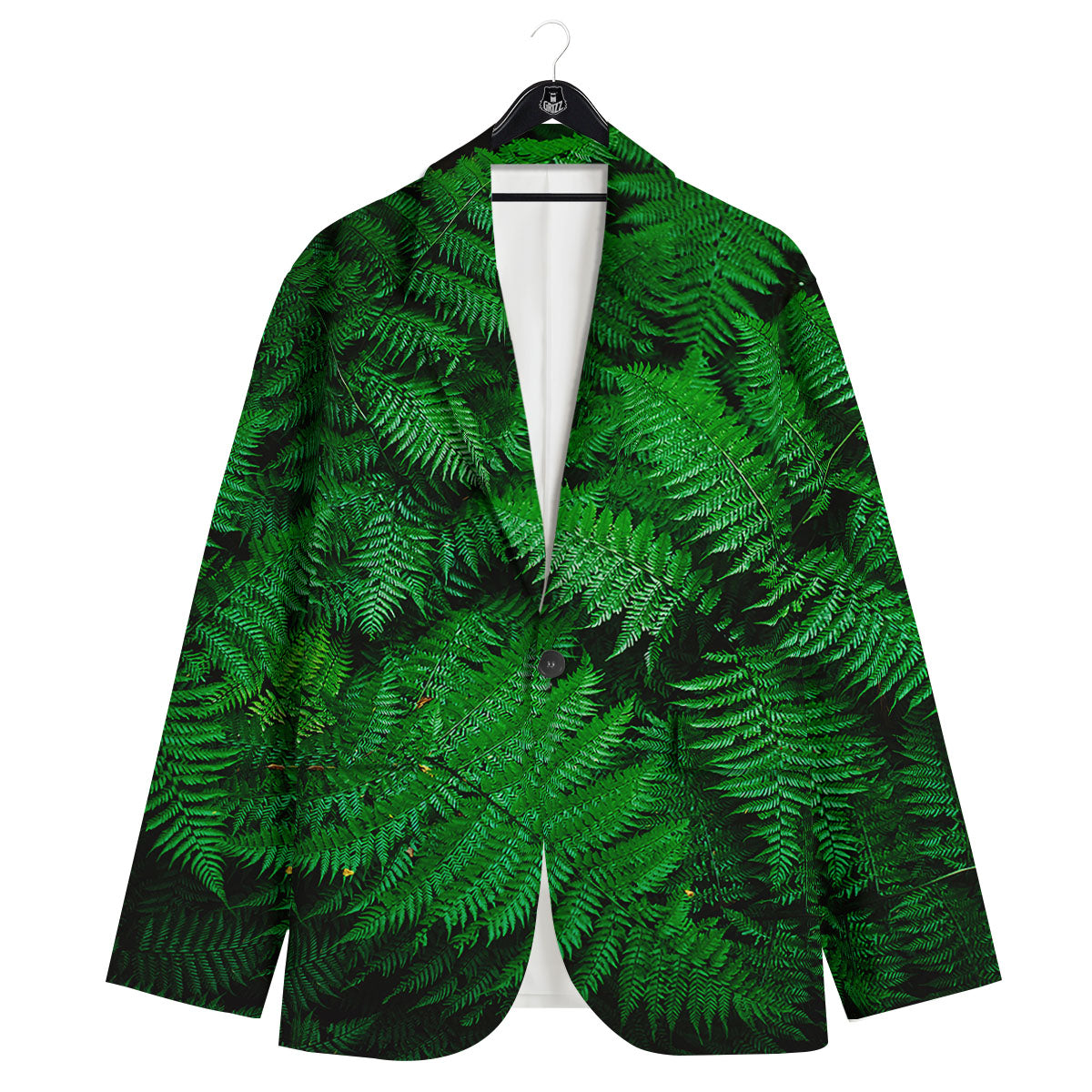 Fern Leaf Green Print Men's Sport Coat-grizzshop