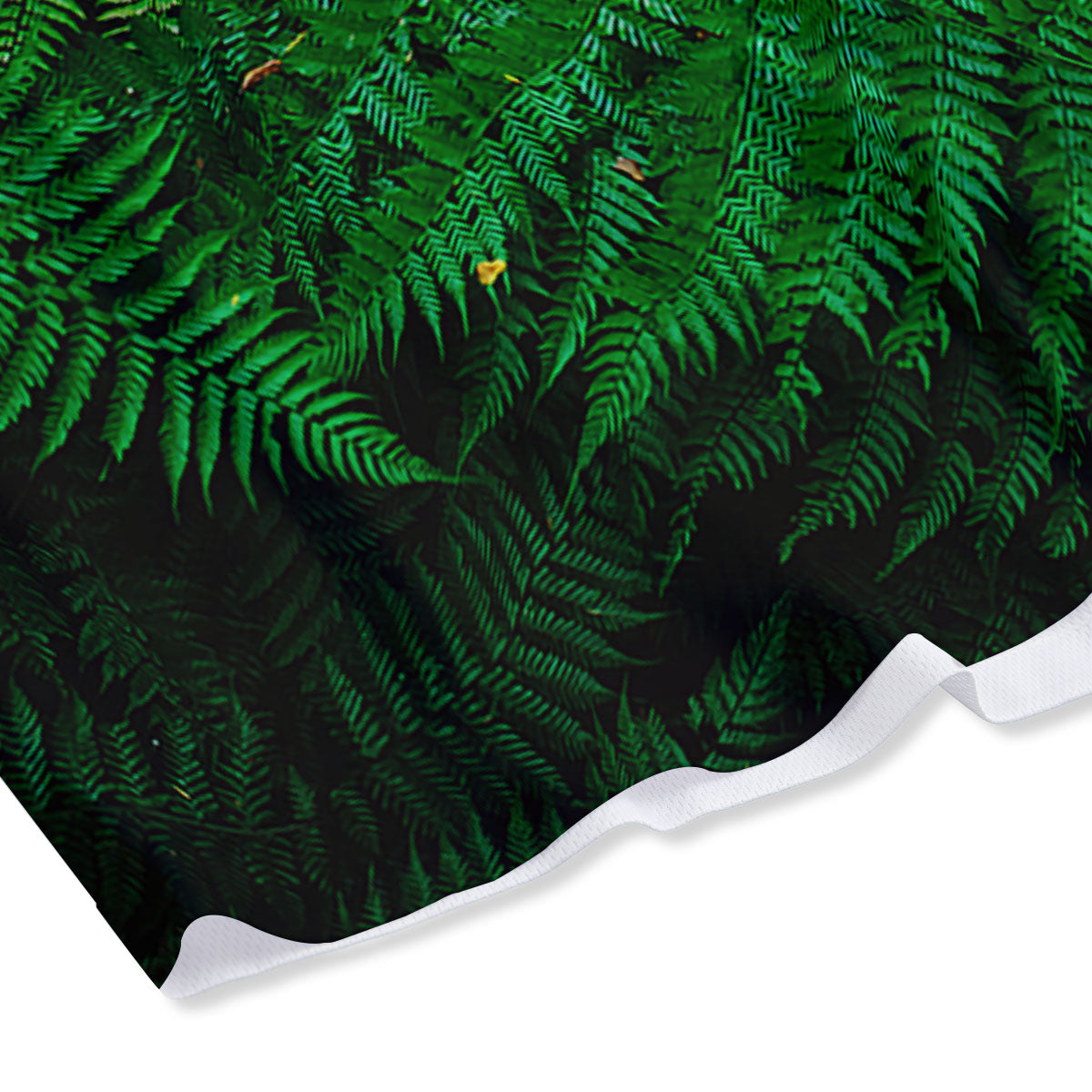 Fern Leaf Green Print Mesh Shorts