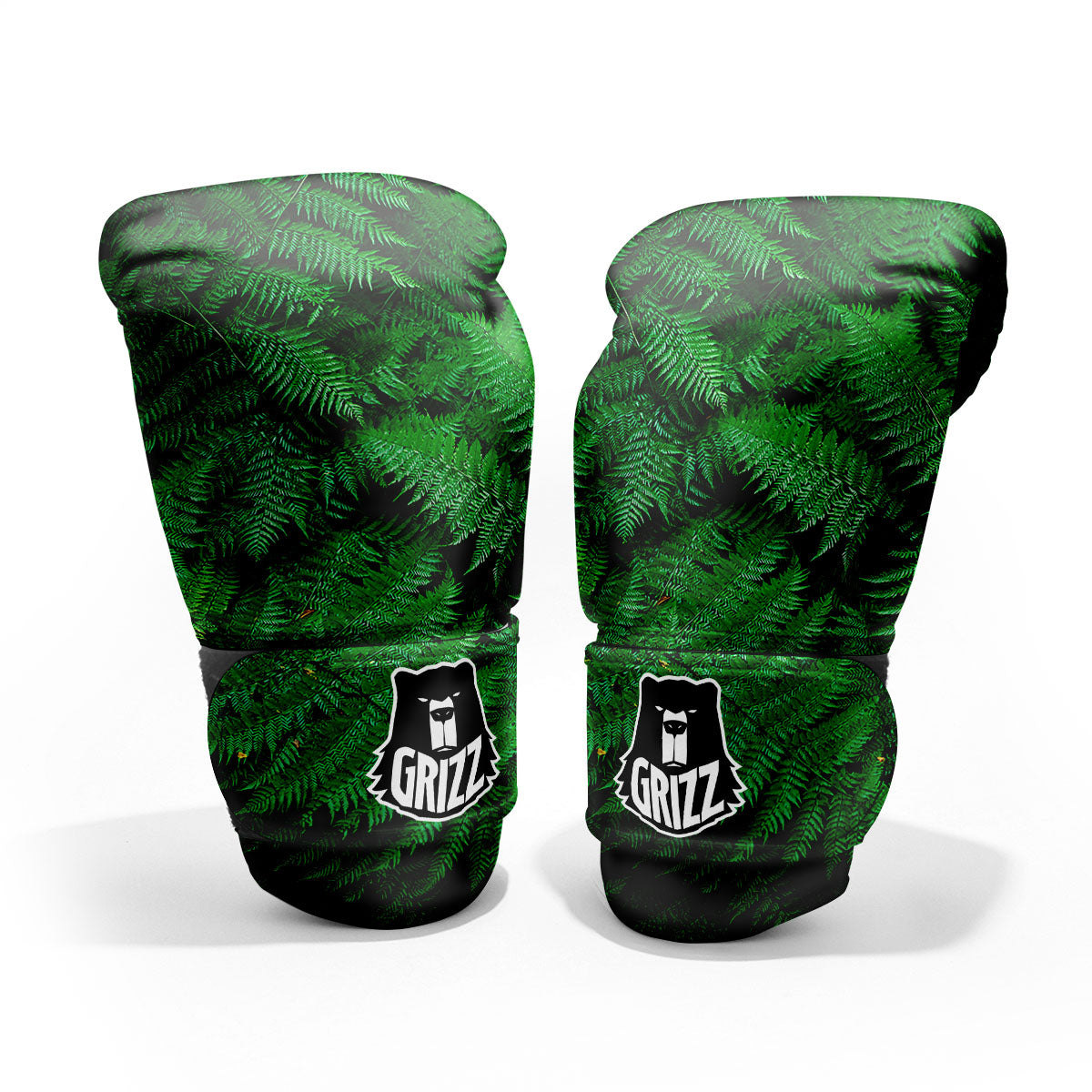 Fern Leaf Green Print Pro Boxing Glove