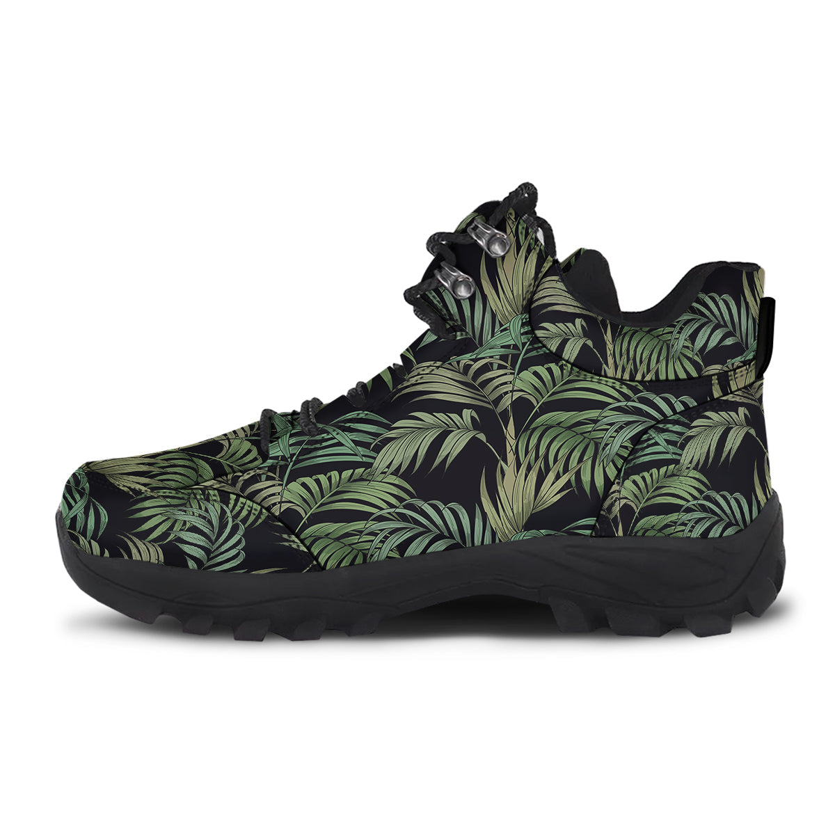 Fern Leaf Tropical Print Pattern Hiking Shoes-grizzshop