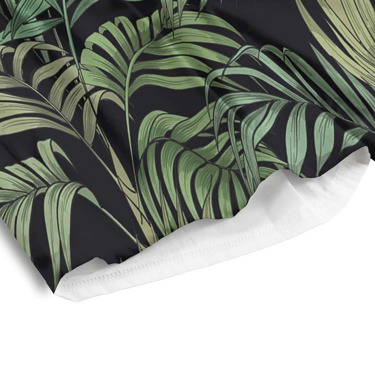 Fern Leaf Tropical Print Pattern Men's Athletic Shorts