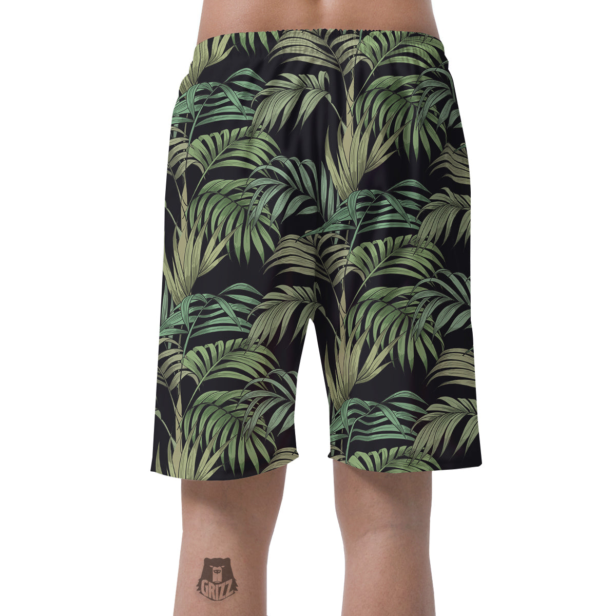 Fern Leaf Tropical Print Pattern Men's Shorts-grizzshop