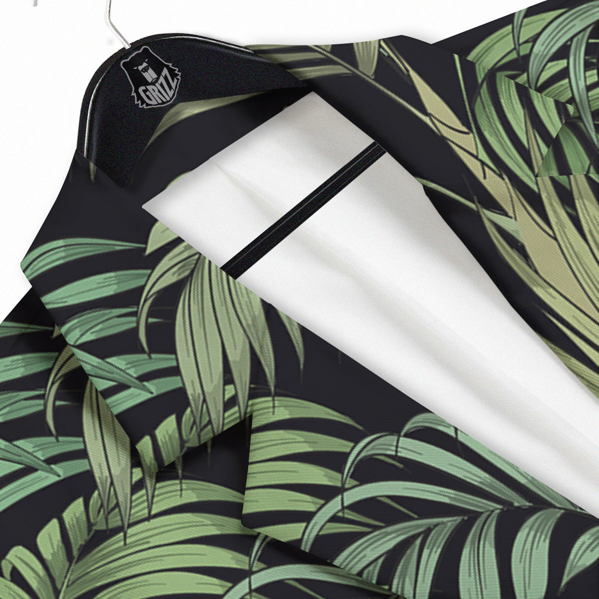 Fern Leaf Tropical Print Pattern Men's Sport Coat-grizzshop