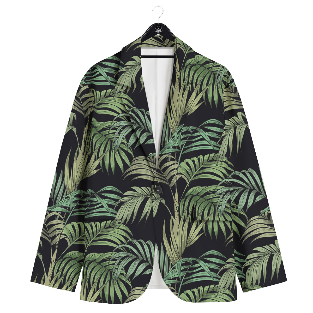 Fern Leaf Tropical Print Pattern Men's Sport Coat-grizzshop