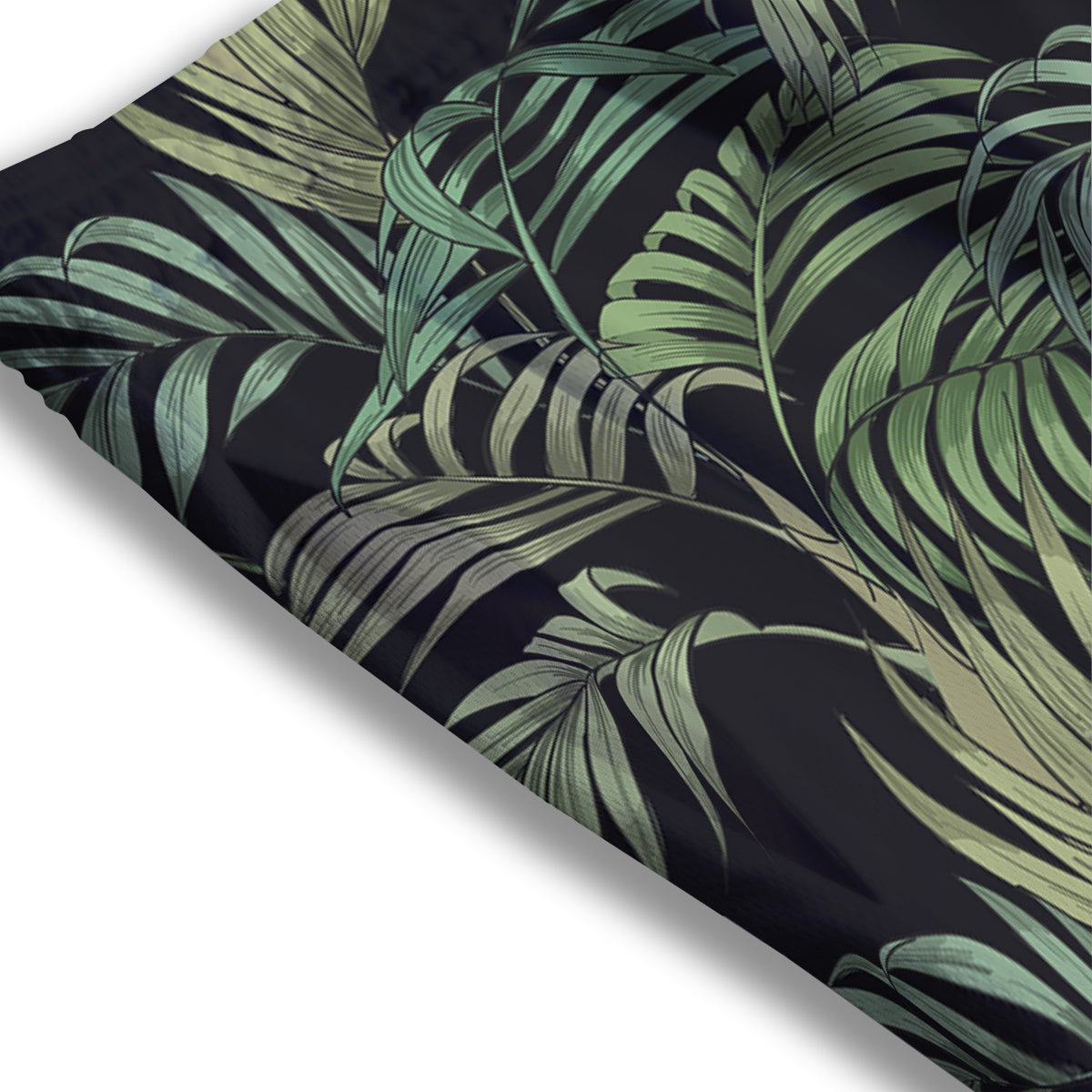 Fern Leaf Tropical Print Pattern Mesh Shorts