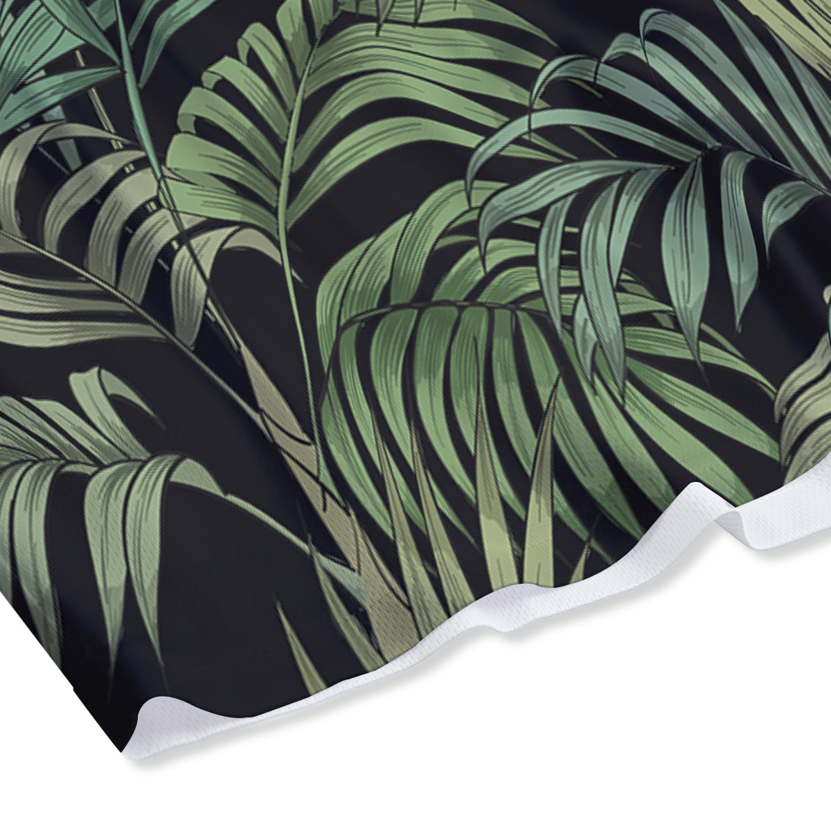 Fern Leaf Tropical Print Pattern Mesh Shorts
