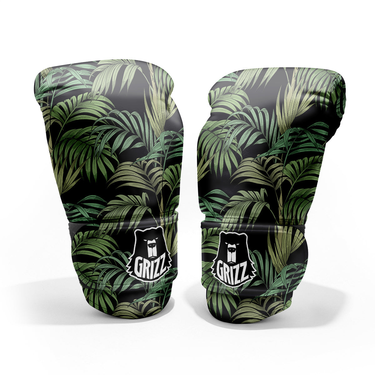 Fern Leaf Tropical Print Pattern Pro Boxing Glove