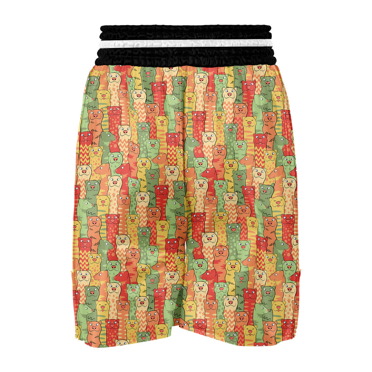 Ferret Colorful Print Pattern Boxing Shorts-grizzshop