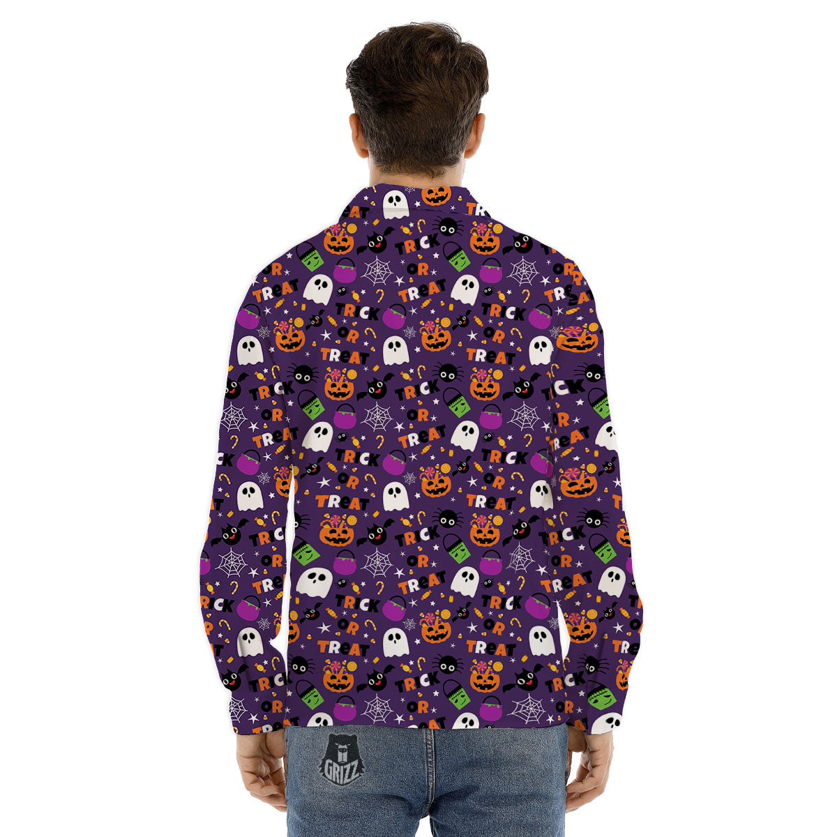Festival Halloween Print Pattern Men's Dress Shirts-grizzshop