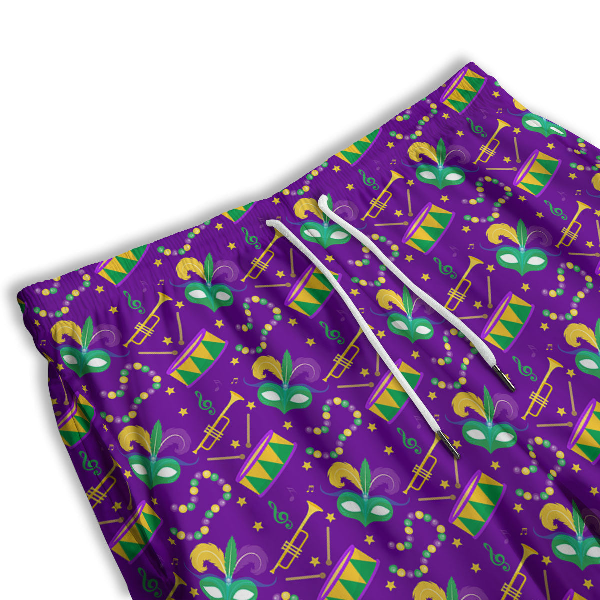 Festival Mardi Gras Print Pattern Men's Athletic Shorts