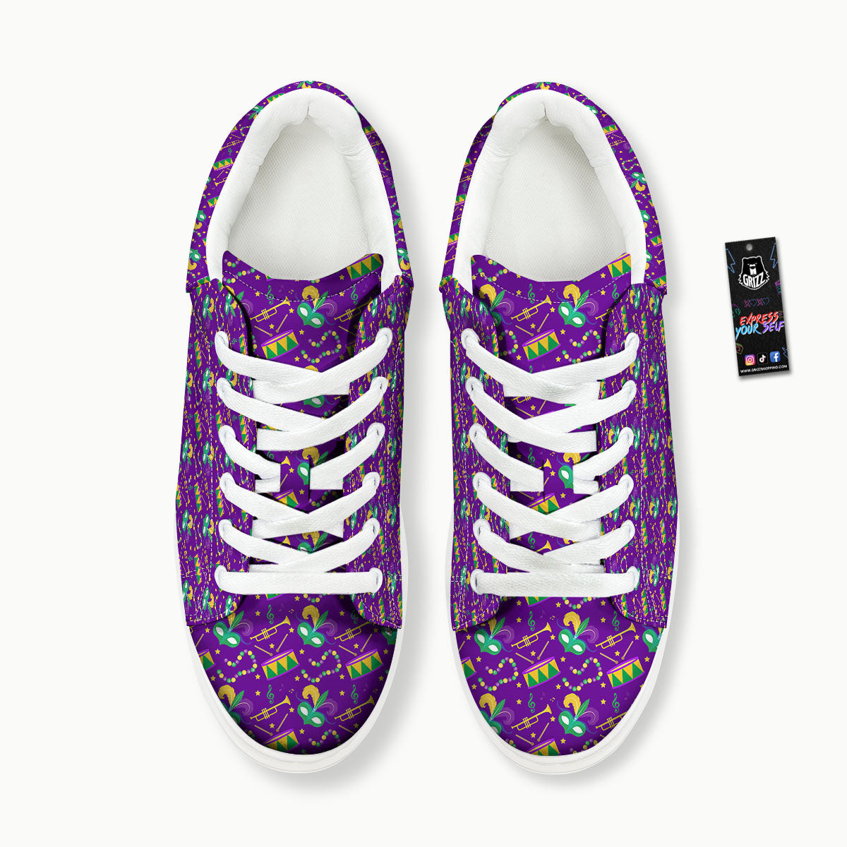 Festival Mardi Gras Print Pattern Platform Shoes-grizzshop