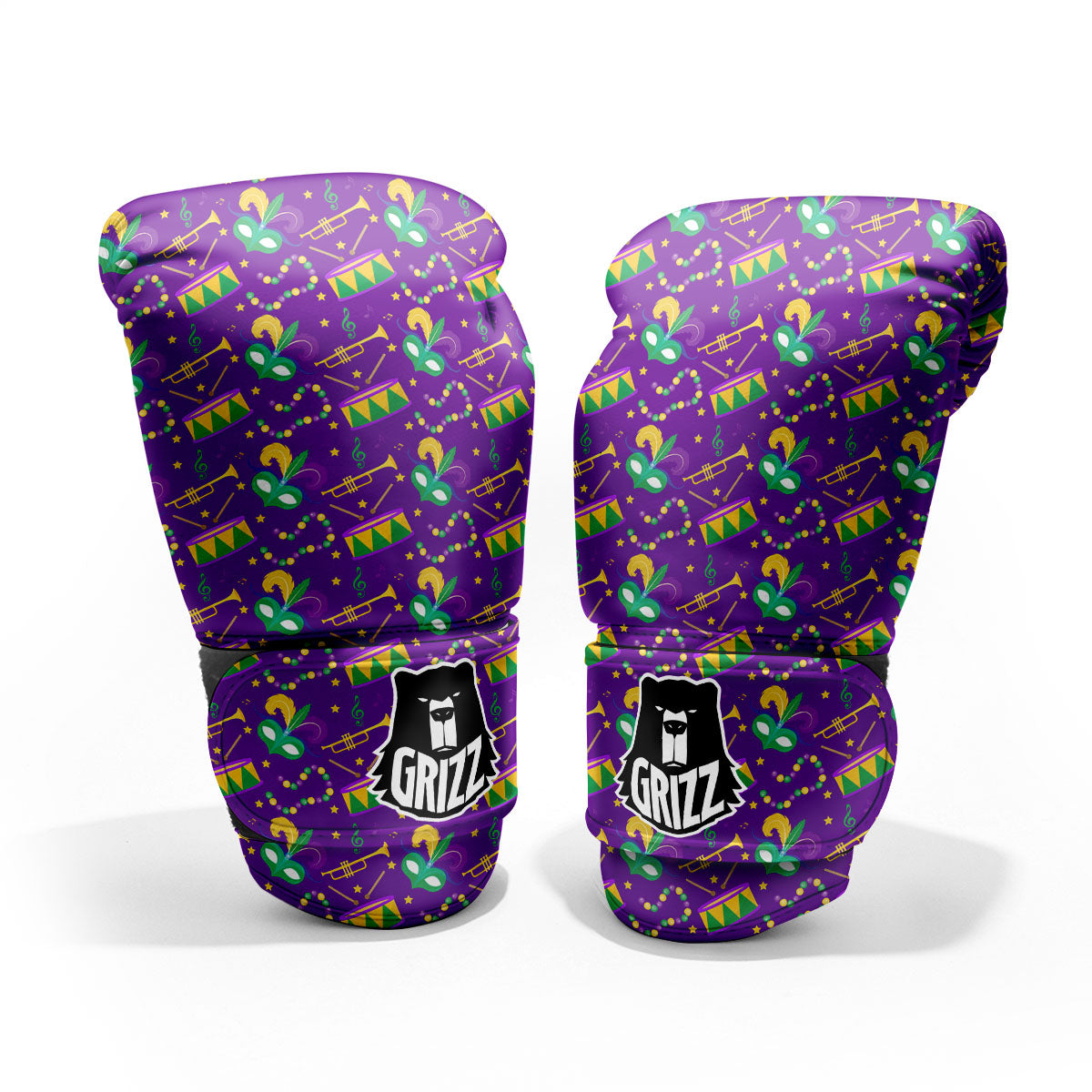 Festival Mardi Gras Print Pattern Pro Boxing Glove