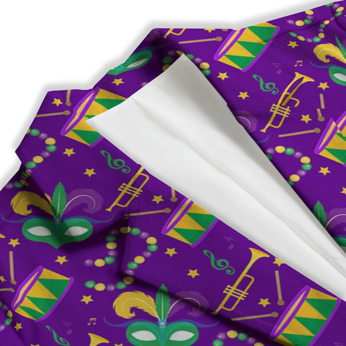 Festival Mardi Gras Print Pattern Women's Blazer-grizzshop