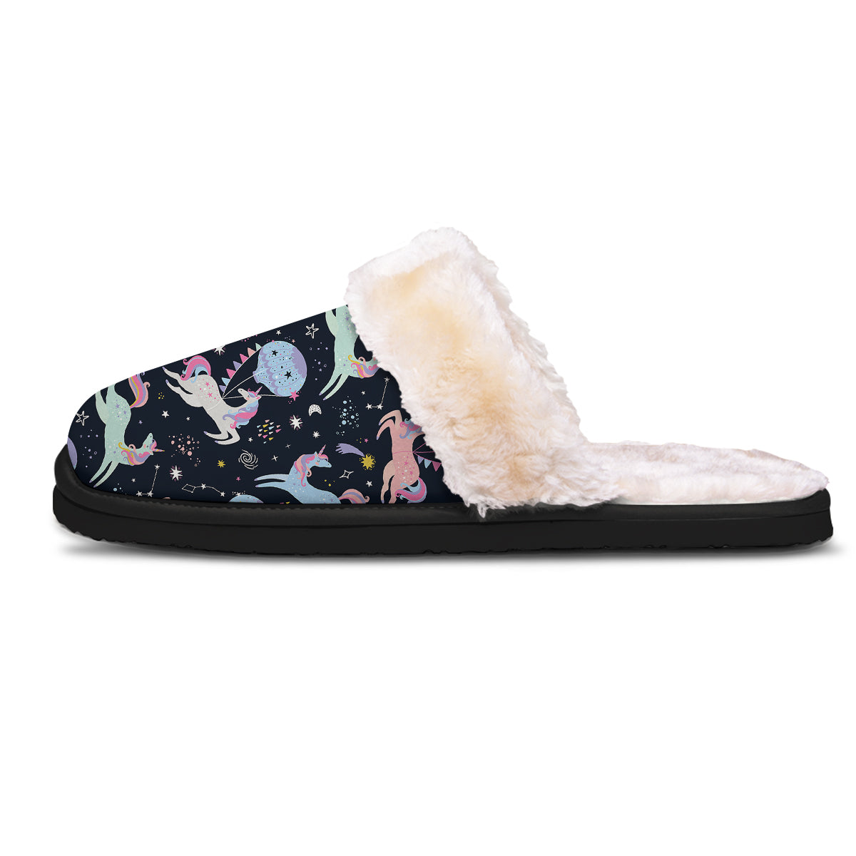 Festival Unicorn Night Print Pattern Slippers-grizzshop