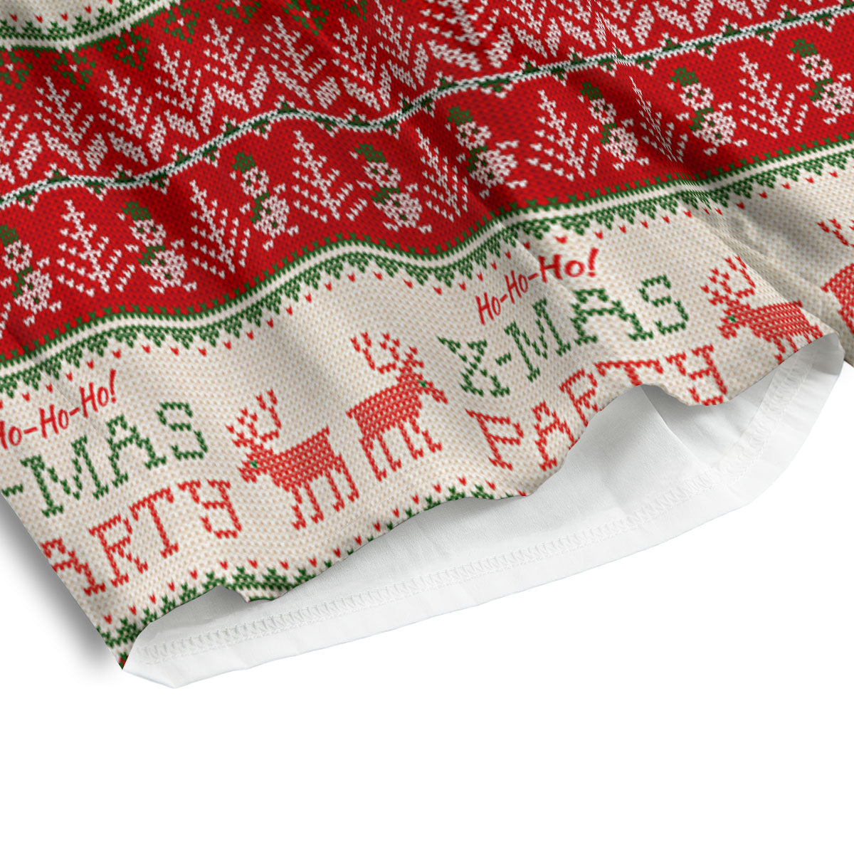 Festive Christmas Knitted Print Pattern Men's Athletic Shorts