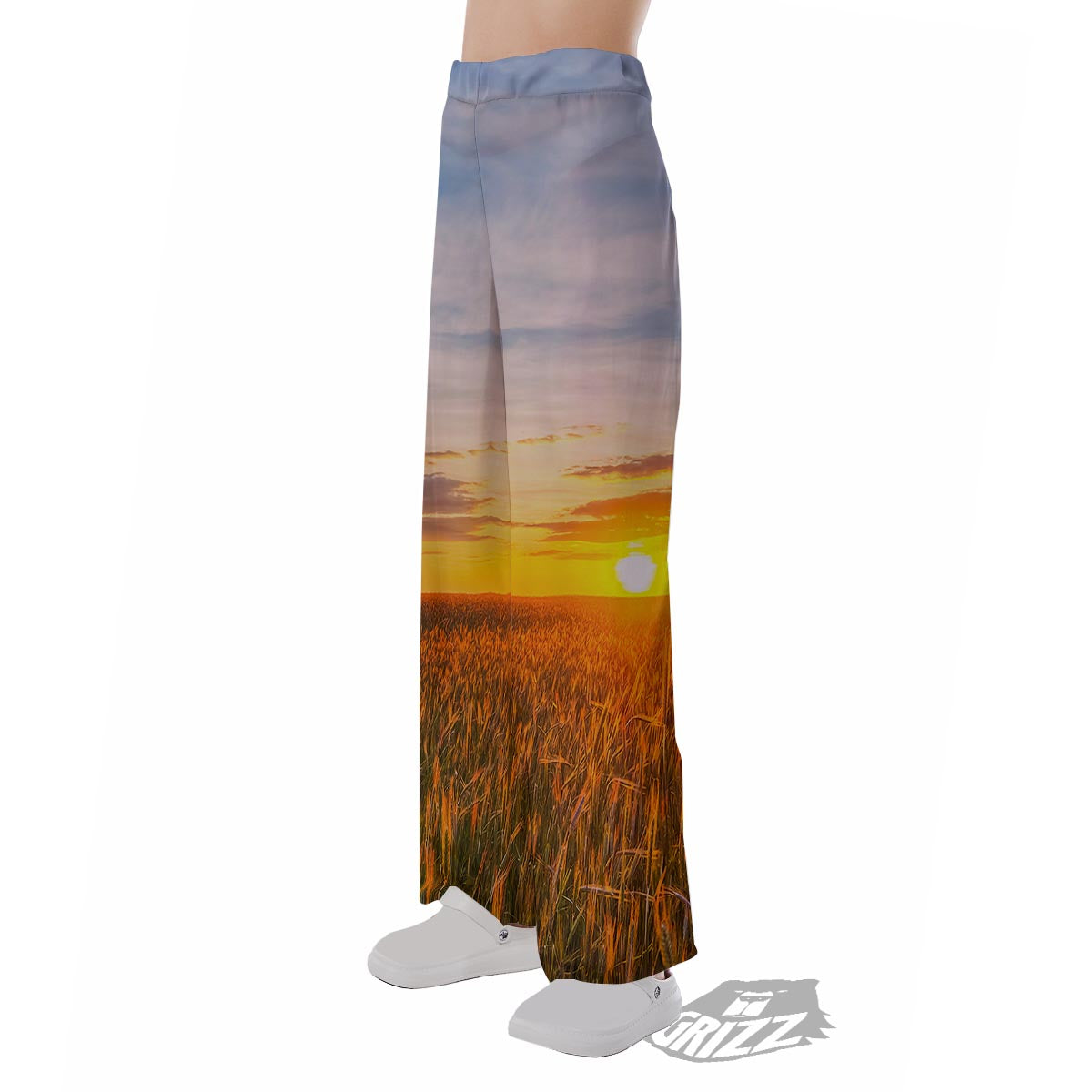 Field Sunrise Print Pajama Pants-grizzshop