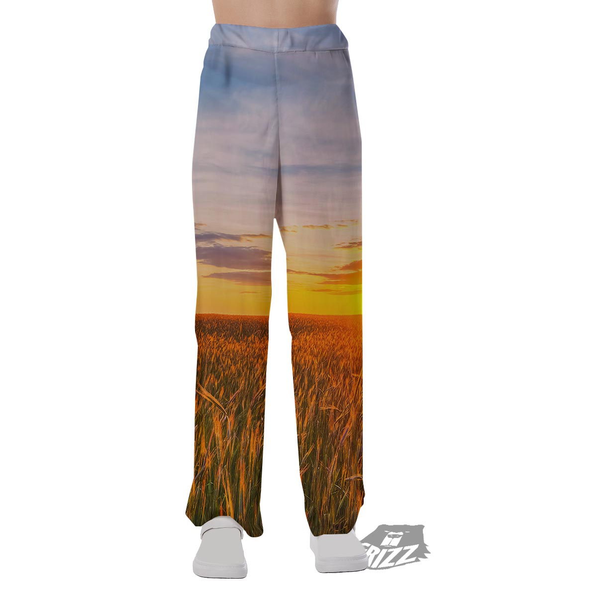 Field Sunrise Print Pajama Pants-grizzshop