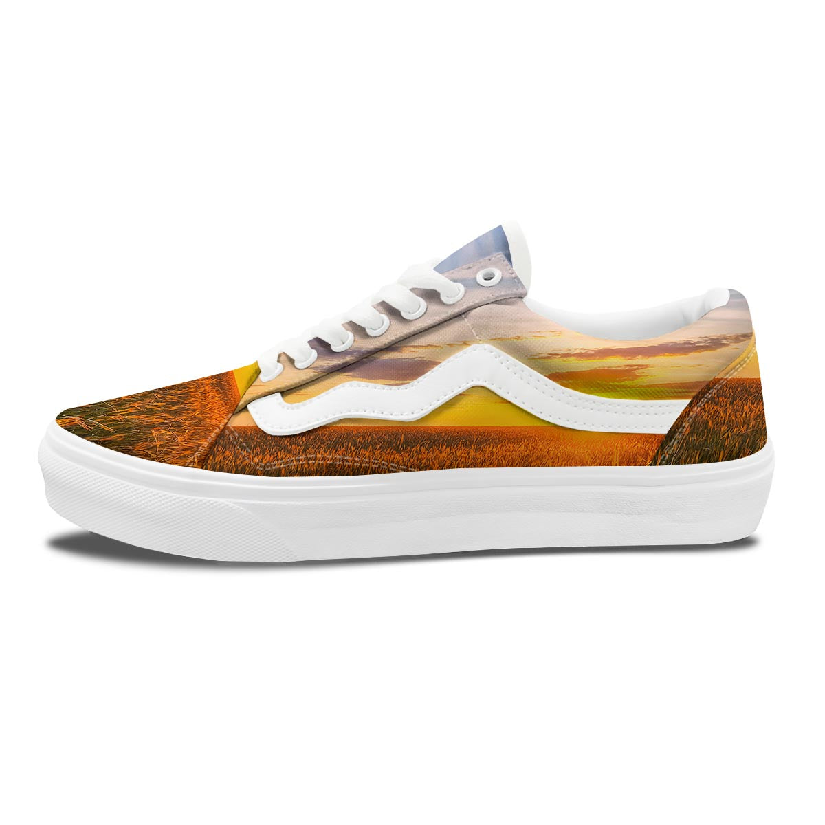 Field Sunrise Print Skate Shoes-grizzshop