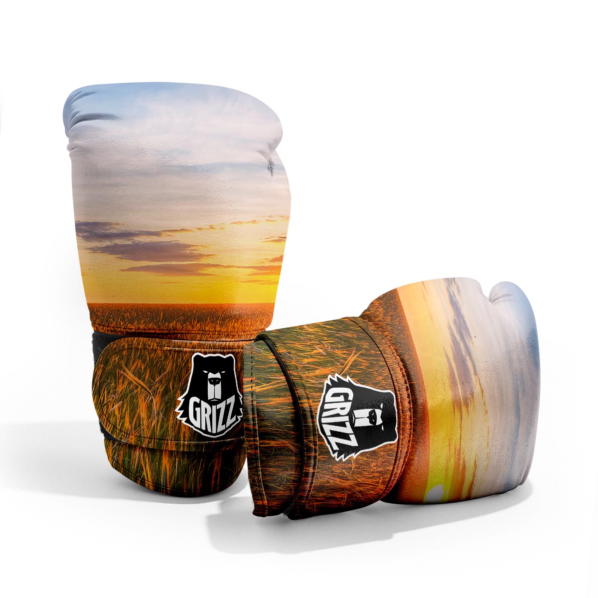 Field Sunrise Print Pro Boxing Glove