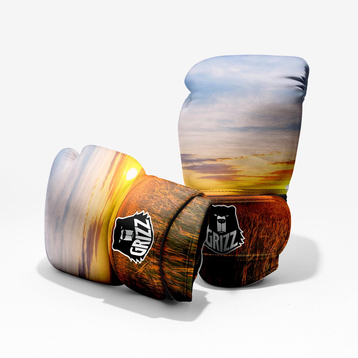 Field Sunrise Print Pro Boxing Glove