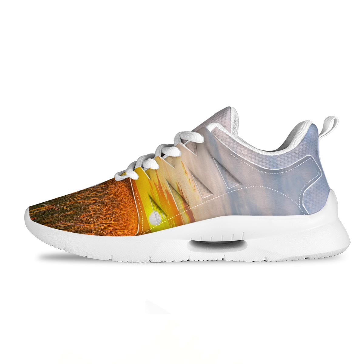Field Sunrise Print Tennis Shoes-grizzshop