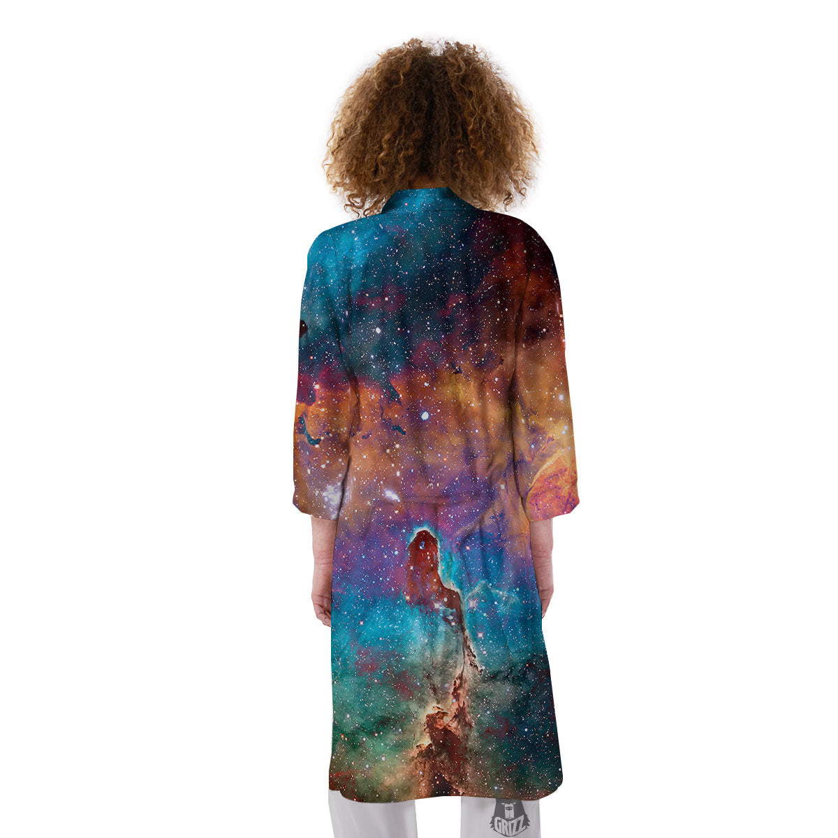 Fiery Universe Nebula Galaxy Space Print Kimono-grizzshop
