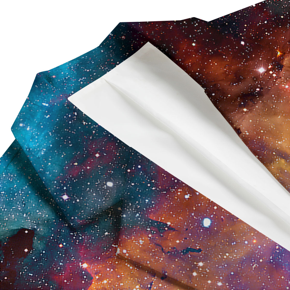 Fiery Universe Nebula Galaxy Space Print Men's Blazer-grizzshop