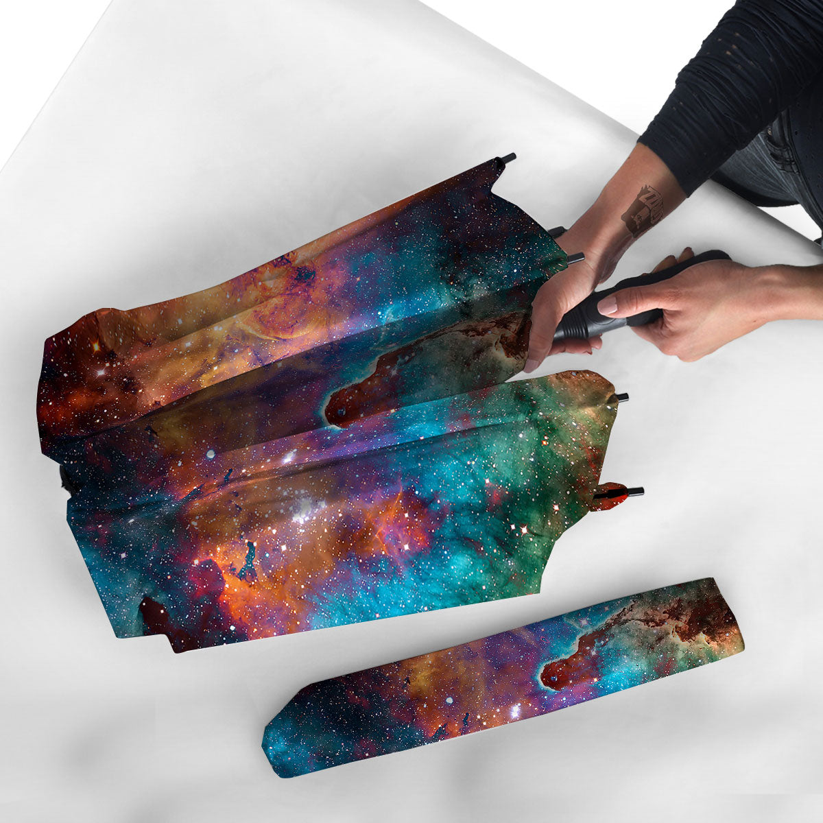 Fiery Universe Nebula Galaxy Space Print Umbrella-grizzshop