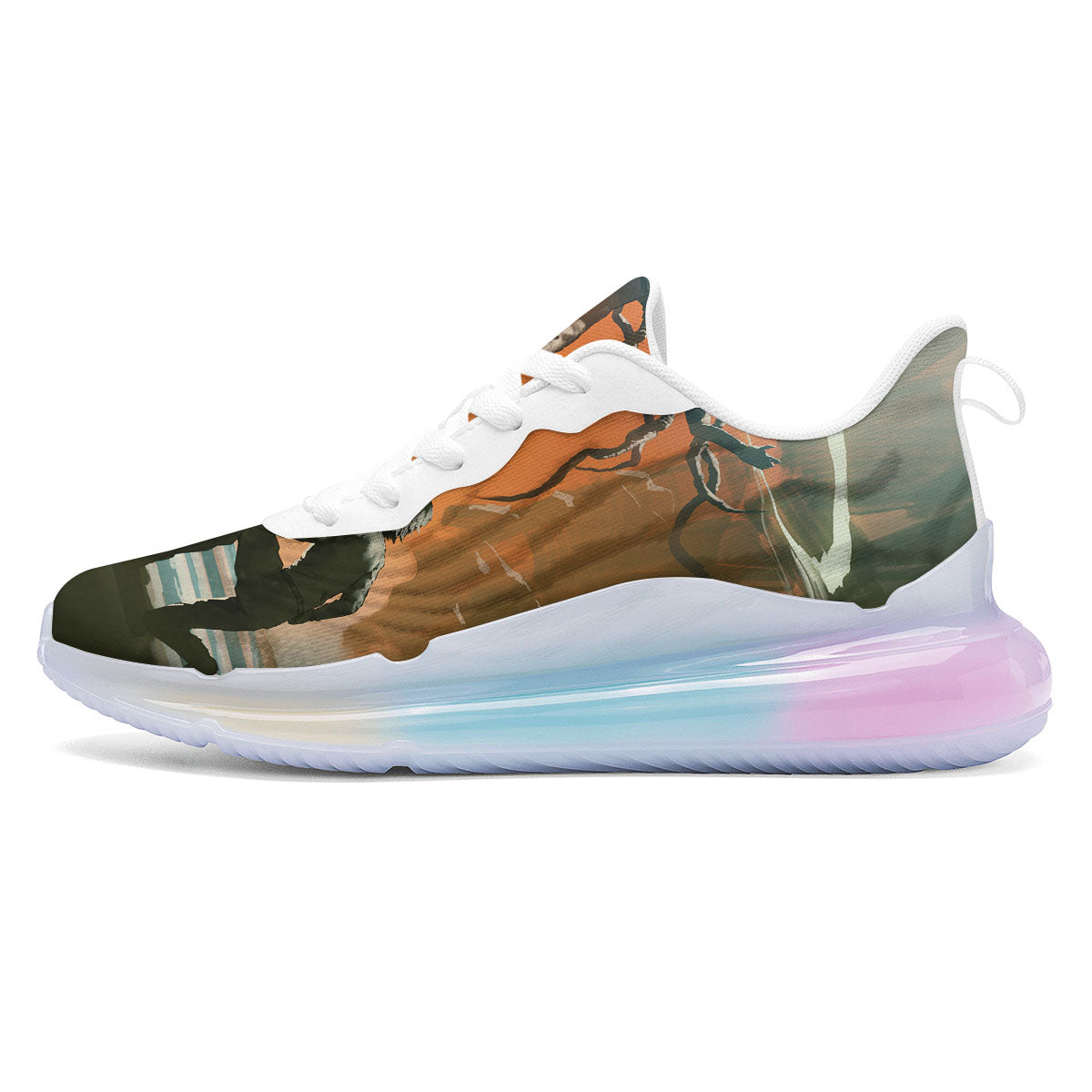 Fight With Alien Print Running Sneakers-grizzshop