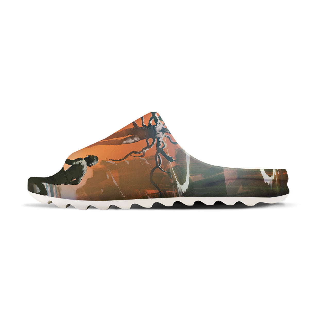 Fight With Alien Print Sandals-grizzshop