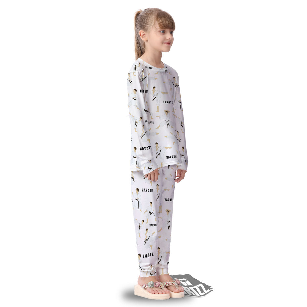 Fighter Karate Print Pattern Kid's Pajamas-grizzshop