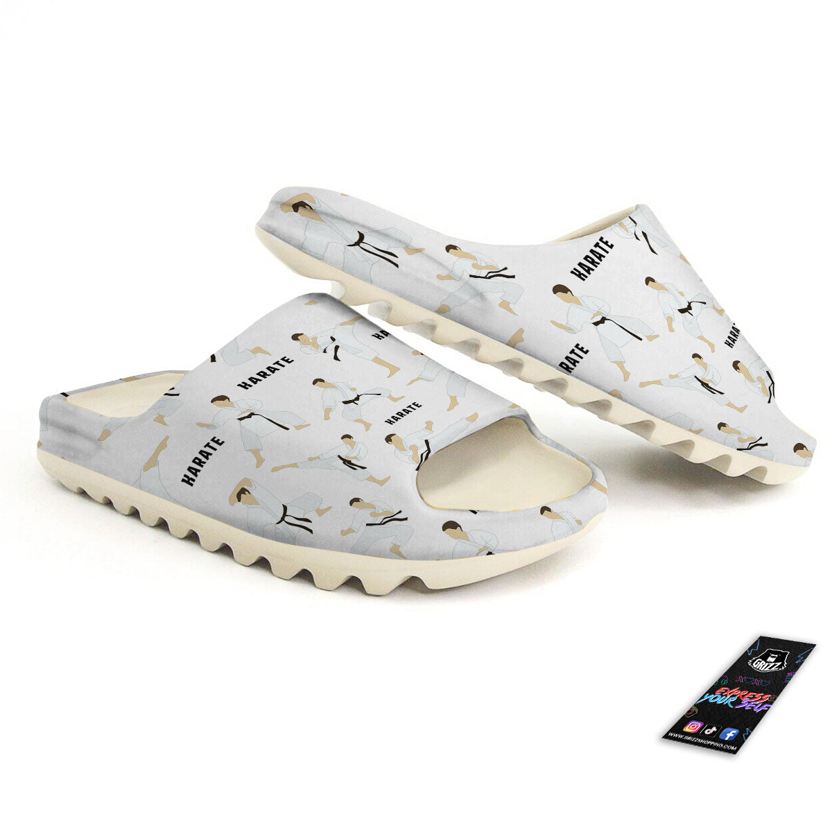 Fighter Karate Print Pattern Sandals-grizzshop