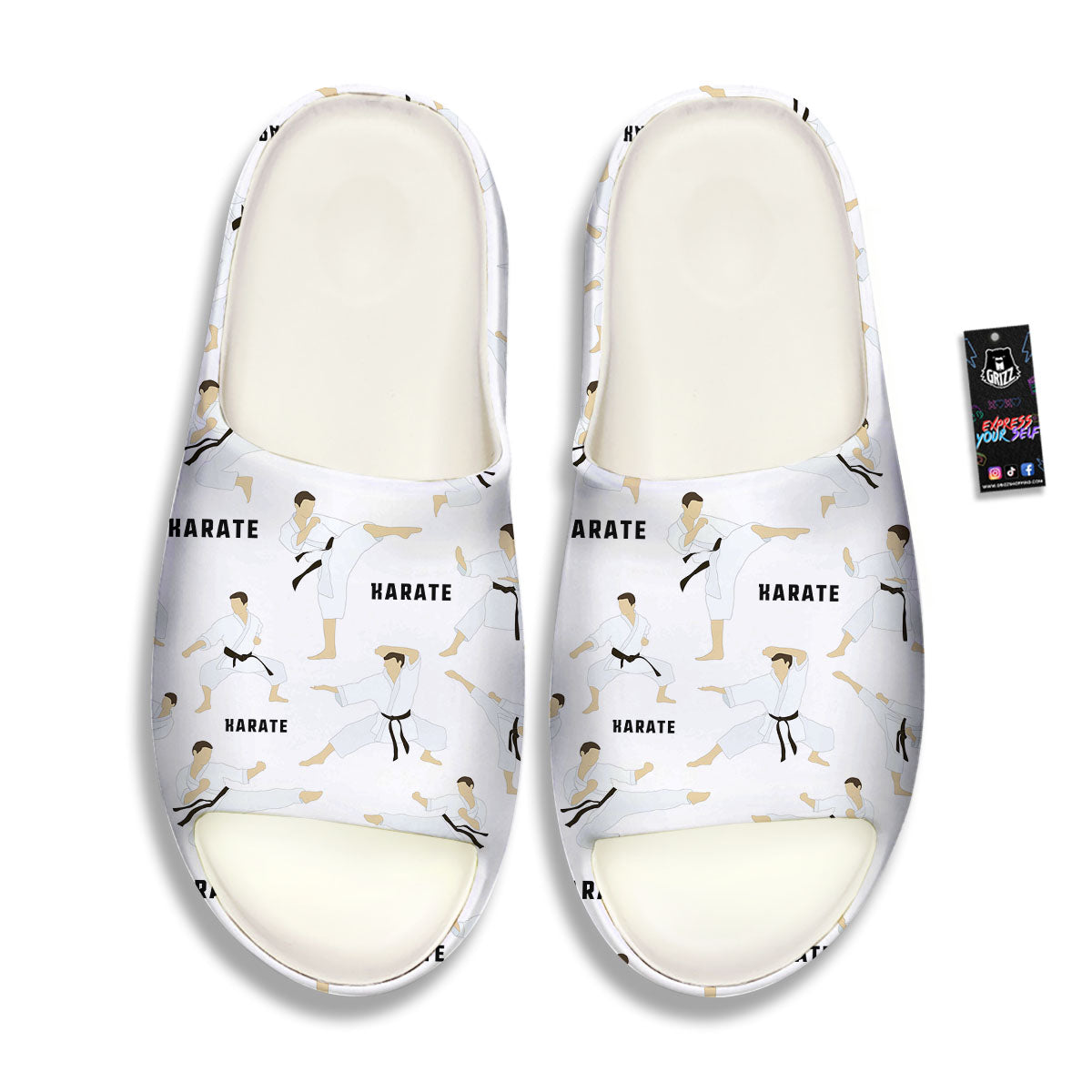 Fighter Karate Print Pattern Sandals-grizzshop